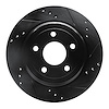 633-47038R Drilled/Slotted Brake Rotor [Black], 2008-2010 GM, Position: Rear Right - image 1
