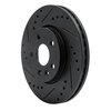 633-47043L Drilled/Slotted Brake Rotor [Black], Fits Select GM, Position: Front Left - image 2
