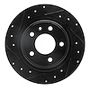 633-47044L Drilled/Slotted Brake Rotor [Black], 2011-2019 GM, Position: Rear Left - image 1