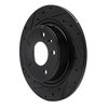 633-47044L Drilled/Slotted Brake Rotor [Black], 2011-2019 GM, Position: Rear Left - image 2