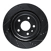 633-47047R Drilled/Slotted Brake Rotor [Black], 2014-2019 GM, Position: Rear Right - image 1
