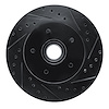 633-47056R Drilled/Slotted Brake Rotor [Black], 1985-1992 GM, Position: Front Right - image 1