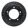 633-47058R Drilled/Slotted Brake Rotor [Black], 1983-1998 GM, Position: Front Right