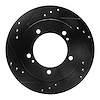 633-47060L Drilled/Slotted Brake Rotor [Black], 1999-2004 Multiple Makes/Models, Position: Front Left - image 1