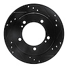 633-47060R Drilled/Slotted Brake Rotor [Black], 1999-2004 Multiple Makes/Models, Position: Front Right - image 1