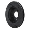 633-47063L Drilled/Slotted Brake Rotor [Black], 2002-2007 GM, Position: Front Left - image 4