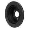 633-47071L Drilled/Slotted Brake Rotor [Black], 2007-2015 GM, Position: Rear Left - image 4