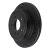 633-47071R Drilled/Slotted Brake Rotor [Black], 2007-2015 GM, Position: Rear Right - image 2