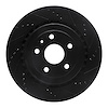 633-47074R Drilled/Slotted Brake Rotor [Black], Fits Select GM, Position: Rear Right - image 1