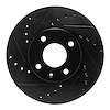 633-47076L Drilled/Slotted Brake Rotor [Black], Fits Select GM, Position: Front Left - image 1