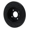 633-47076L Drilled/Slotted Brake Rotor [Black], Fits Select GM, Position: Front Left - image 4
