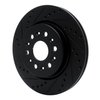 633-48000L Drilled/Slotted Brake Rotor [Black], Fits Select GM, Position: Rear Left - image 2