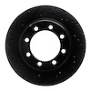 633-48014L Drilled/Slotted Brake Rotor [Black], 1976-1996 Multiple Makes/Models, Position: Front Left,Fr Left