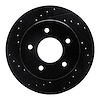 633-48019L Drilled/Slotted Brake Rotor [Black], 1990-2002 GM, Position: Front Left - image 1