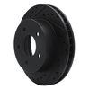 633-48019L Drilled/Slotted Brake Rotor [Black], 1990-2002 GM, Position: Front Left - image 2