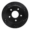 633-48032R Drilled/Slotted Brake Rotor [Black], 1997-2005 GM, Position: Rear Right - image 1