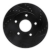 633-48034R Drilled/Slotted Brake Rotor [Black], 1997-2005 GM, Position: Front Right - image 1