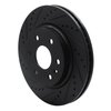 633-48054L Drilled/Slotted Brake Rotor [Black], 2007-2017 GM, Position: Front Left - image 2