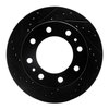 633-48094L Drilled/Slotted Brake Rotor [Black], Fits Select Multiple Makes/Models, Position: Fr Left,Front Left