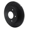 633-52005L Drilled/Slotted Brake Rotor [Black], 1984-1988 GM, Position: Rear Left - image 2