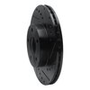 633-52007R Drilled/Slotted Brake Rotor [Black], 1990-2005 GM, Position: Front Right - image 2