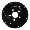 633-52009L Drilled/Slotted Brake Rotor [Black], 1988-1988 GM, Position: Rear Left,Front Left - image 1