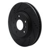 633-52024L Drilled/Slotted Brake Rotor [Black], 2004-2009 GM, Position: Front Left - image 2