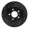 633-52025L Drilled/Slotted Brake Rotor [Black], 2005-2005 GM, Position: Rear Left - image 1