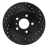 633-52025R Drilled/Slotted Brake Rotor [Black], 2005-2005 GM, Position: Rear Right - image 1