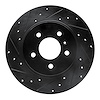 633-52026L Drilled/Slotted Brake Rotor [Black], 2005-2005 GM, Position: Rear Left - image 1