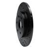 633-52028R Drilled/Slotted Brake Rotor [Black], 2006-2009 GM, Position: Rear Right - image 2