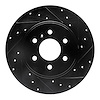 633-52029R Drilled/Slotted Brake Rotor [Black], 2006-2006 GM, Position: Rear Right - image 1