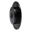 633-53000R Drilled/Slotted Brake Rotor [Black], 1991-1998 GM, Position: Rear Right - image 2
