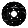 633-53003L Drilled/Slotted Brake Rotor [Black], 2004-2012 GM, Position: Front Left - image 1