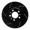 633-53005L Drilled/Slotted Brake Rotor [Black], 2006-2010 GM, Position: Front Left - image 1