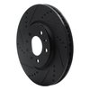 633-53005L Drilled/Slotted Brake Rotor [Black], 2006-2010 GM, Position: Front Left - image 2