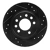 633-53006R Drilled/Slotted Brake Rotor [Black], 2006-2010 GM, Position: Rear Right - image 1