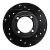 633-54000R Drilled/Slotted Brake Rotor [Black], 1988-1993 Ford/Lincoln/Mercury/Mazda, Position: Front Right - image 1