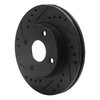 633-54001L Drilled/Slotted Brake Rotor [Black], 1990-2001 Ford/Lincoln/Mercury/Mazda, Position: Front Left - image 2