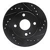 633-54001R Drilled/Slotted Brake Rotor [Black], 1990-2001 Ford/Lincoln/Mercury/Mazda, Position: Front Right - image 1