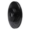 633-54002R Drilled/Slotted Brake Rotor [Black], 1990-2003 Ford/Lincoln/Mercury/Mazda, Position: Front Right - image 2