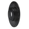 633-54003L Drilled/Slotted Brake Rotor [Black], 1990-2003 Ford/Lincoln/Mercury/Mazda, Position: Rear Left - image 2