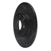 633-54003R Drilled/Slotted Brake Rotor [Black], 1990-2003 Ford/Lincoln/Mercury/Mazda, Position: Rear Right - image 2