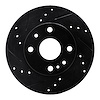 633-54004L Drilled/Slotted Brake Rotor [Black], 1994-1997 Ford/Lincoln/Mercury/Mazda, Position: Front Left - image 1