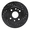 633-54004R Drilled/Slotted Brake Rotor [Black], 1994-1997 Ford/Lincoln/Mercury/Mazda, Position: Front Right - image 1