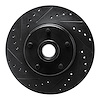 633-54006L Drilled/Slotted Brake Rotor [Black], 1968-1970 Ford/Lincoln/Mercury/Mazda, Position: Front Left - image 1