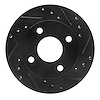 633-54007R Drilled/Slotted Brake Rotor [Black], 1981-1994 Ford/Lincoln/Mercury/Mazda, Position: Front Right - image 1
