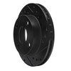 633-54007R Drilled/Slotted Brake Rotor [Black], 1981-1994 Ford/Lincoln/Mercury/Mazda, Position: Front Right - image 2