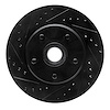 633-54008L Drilled/Slotted Brake Rotor [Black], 1968-1973 Ford/Lincoln/Mercury/Mazda, Position: Front Left - image 1