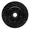 633-54008R Drilled/Slotted Brake Rotor [Black], 1968-1973 Ford/Lincoln/Mercury/Mazda, Position: Front Right - image 1